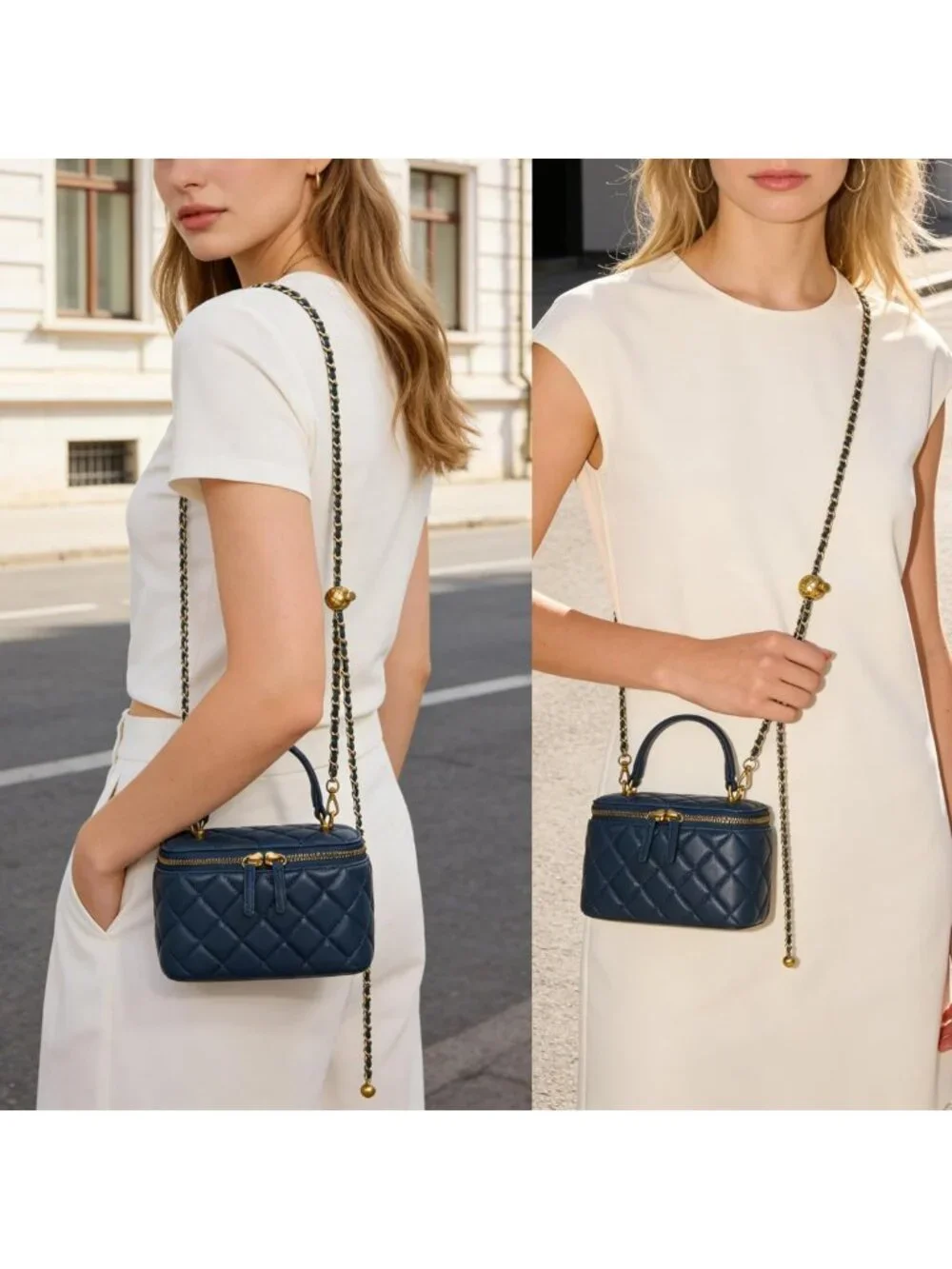 Stylish Mini Leather Crossbody Purse for Women | Chic Top Handle Box Bag